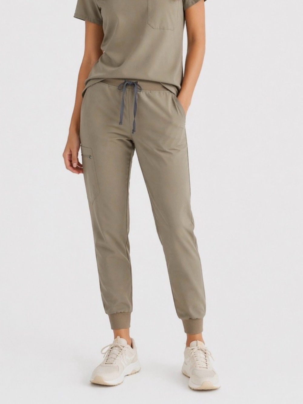 FIGS Technical Collection Zamora Jogger Scrub Pants Extra Small XS Latte
